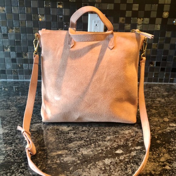 Madewell Handbags - Madewell Brown Suede "Transport Crossbody" Bag